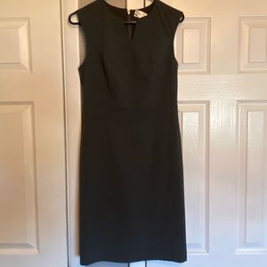 Dark gray work dress, very flattering!